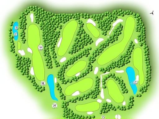Grafische Karte des 18-Loch-Layouts